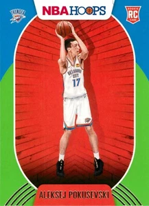 2020 OKC THUNDER Basketball Rookie Card ALEKSEJ POKSEVSKI Neon Green - Picture 1 of 2