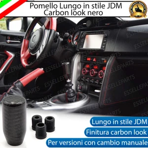 POMELLO CAMBIO MANUALE LUNGO OPEL MERIVA B IN STILE JDM NERO CARBON LOOK - Foto 1 di 10