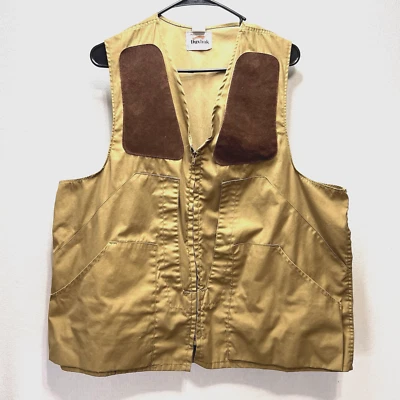 Vintage DUXBAK Hunting Vest Men L Brown Bird Duck Removable Bag Leather Shoulder - Image 1 of 4