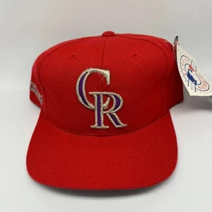 Vintage Colorado Rockies MLB Wool Drew Pearson Hat Strapback Cap Red New Men - Bild 1 von 6