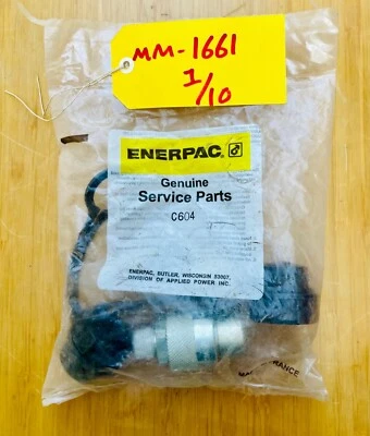 Enerpac C604 Hydraulic Quick Coupler (Male-Female) Set 700 Bar/10,000 PSI #New - Image 1 of 4