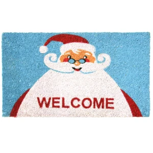 Rubber-Cal "¡Santa Claus ha vuelto!" Felpudo de Navidad Felpudos de vacaciones, 18 x 30 pulgadas - Imagen 1 de 5