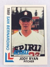 1989 San Bernardino Spirit-BEST Baseball Card-Jody Ryan