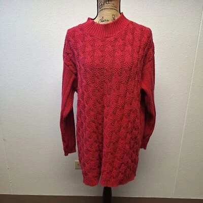 Suéter Pullover Tejido Cabin Creek De Colección Años 90 Manga Larga Rojo Para Mujer XL Foto 1 de 4