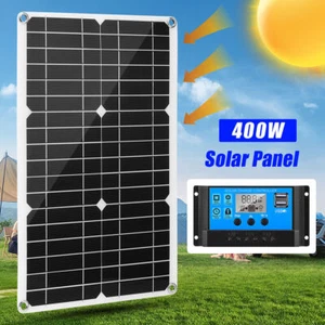 400W Solar Panel Kit 100A 12V Battery Charger w/ Controller Caravan Boat RV Car - Picture 1 of 12