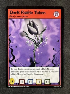 Neopets TCG 104/234 Dark Faerie Token Base Set Charm Uncommon NM - Picture 1 of 2