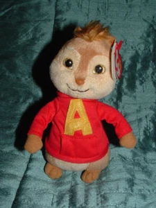 ALVIN AND THE CHIPMUNK SMALL ALVIN 6" CHIPMUNK PLUSH BEANIE SOFT TOY 2012 TAGGED - Picture 1 of 3