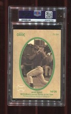 2011 Tri-Star Obak T-4 Cabinets Mike Trout RC RARE GREEN VARIATION SP/25 PSA 6
