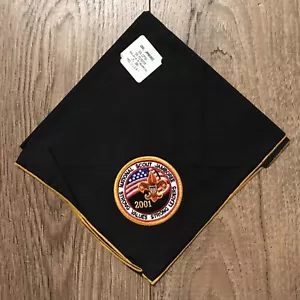 2001 Pfadfinder nationales Jamboree ERWACHSENE Halstuch mit goldenem Aufnäher. BSA USA - Bild 1 von 1