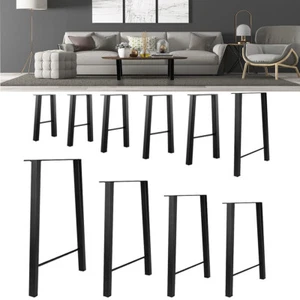 TC-HOMENY 16" - 40" inch Metal Coffee Table Legs Set of 2 Iron Bench Desk Legs - Picture 1 of 22