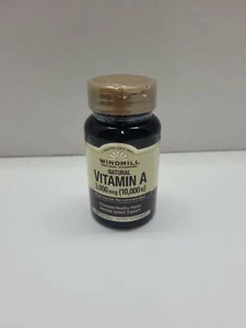 Vitamin A SFGL 10000IU WMILL Size: 100 New sealed bottle Free shipping - Picture 1 of 3