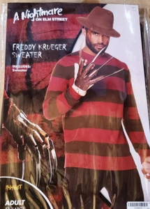 Freddy Krueger Sweater Adult Large Halloween Costume A Nightmare On Elm Street - Picture 1 of 1