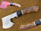 9.3" CUSTOM MADE DAMASCUS  STEEL HUNTER AXES KNIFE GIFT FOR HAPPY NEW YEAR 2024