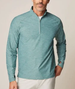 NEW JOHNNIE-O CACTUS GREEN BAIRD PERFORMANCE 1/4 ZIP PULLOVER GOLF SHIRT SZ M - Picture 1 of 8