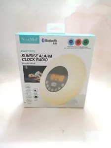 NuvoMed Bluetooth 5.0 Sunrise Alarm Clock Radio w/7 Color Selections - Picture 1 of 7