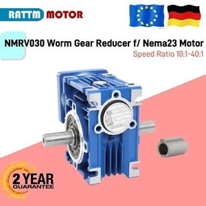 【GB】NMRV030 Relación de velocidad reductora de engranajes helicoidales 15:1 RV30 caja de cambios helicoidales para motor Nema23 - Imagen 1 de 14