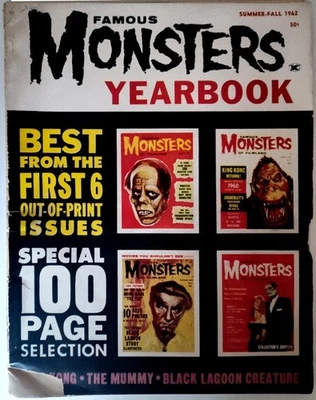 Anuario Monstruos Famosos 1962 - Revista Warren - Ver fotos para ver estado Foto 1 de 2