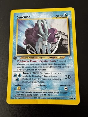 1st Edition Suicune 14/64 Neo Revelation Holo - Image 1 of 2