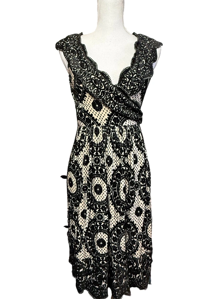 Vestido DIANE VON FURSTENBERG Burnout estampa textura veludo flocado CANESTRI 2 - Imagem 1 de 4