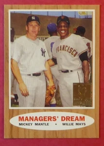 1997 Topps Mickey Mantle Commemorative Reprint #33 (1962 #18) with Willie Mays - Bild 1 von 2