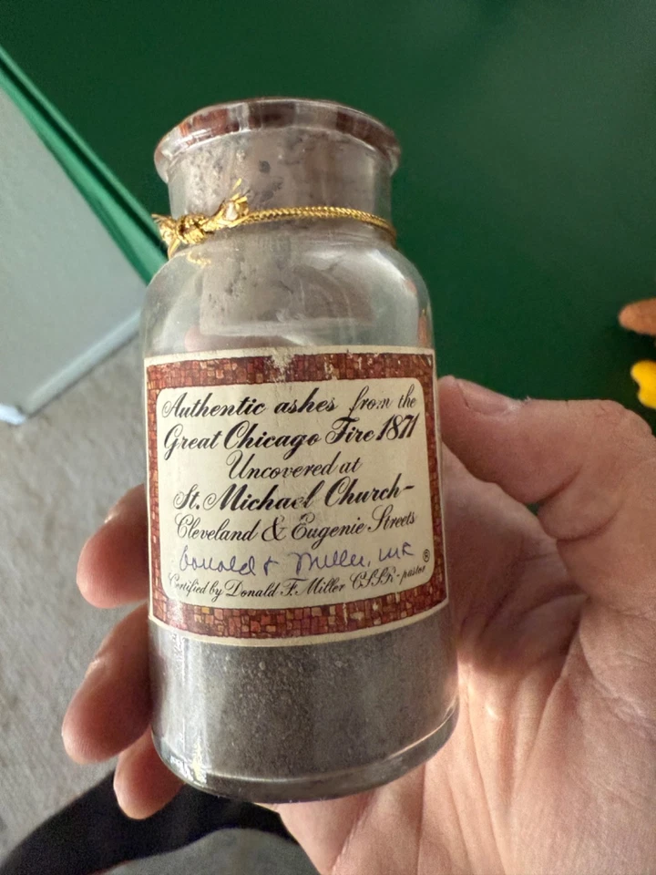 Authentic ashes from the Great Chicago Fire 1871 Uncovered at St. Michael Church - Image 1 of 4