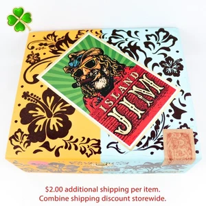 Island Jim # Zwei leere Holz Zigarrenkiste 8,5" x 7,25" x 3" - Bild 1 von 12