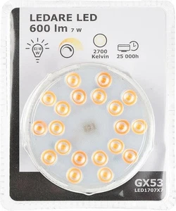 IKEA Ledare GX53 LED Bulbs | 600lm | 2700 Kelvin | Warm White | Dimmable | 7W - Picture 1 of 2