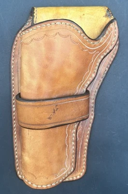 Funda Viejo Oeste Cuero Tooled Mano Izquierda Revólver Vaquero De Colección Foto 1 de 4