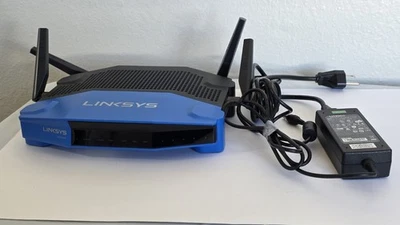 Router Wi-Fi Linksys WRT1900AC AC1900 de doble banda listo para código abierto + adaptador de alimentación Foto 1 de 4