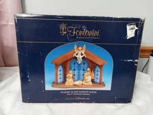 Belén Vitral Fontanini 4 Piezas 5" Colección Centenario - Imagen 1 de 13