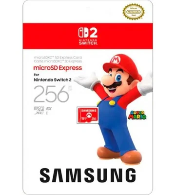 Nintendo Switch 2 Micro SD Express Card 256GB MARIO Edition Samsung New Sealed  - Image 1 of 4