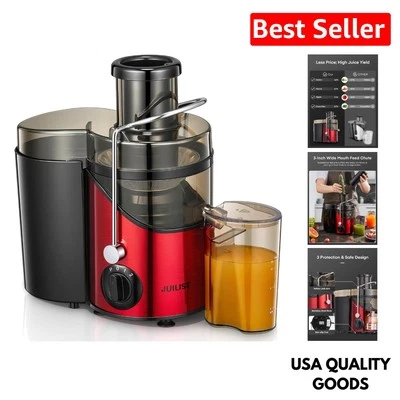 Máquina exprimidora de 3 velocidades sin esfuerzo - Alto rendimiento en diseño compacto, acabado rojo Foto 1 de 4