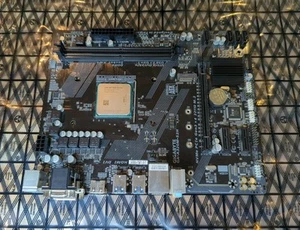 Gigabyte GA-A320M-S2H AMD AM4 Gen3 M.2 Motherboard + AMD A8-9600 CPU + Heatsink - Picture 1 of 9