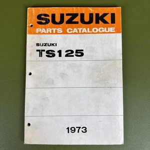 Genuine Vintage OEM 1973 Suzuki Motorcycle TS125 Parts Catalog Manual Catalogue - Picture 1 of 6
