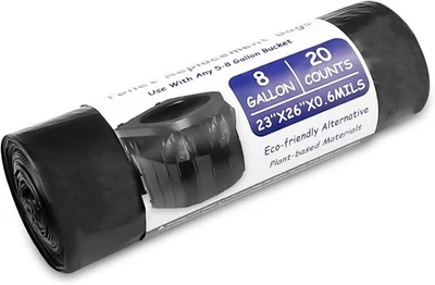 GEBRANDMARKT 20 Stück Toilettenbeutel Schwarz, Campingtoilette Beutel Biologisch Abbaubare 22