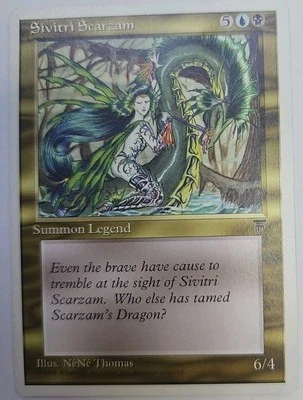 MTG Magic The Gathering Card Sivitri Scarzam Summon Legend Blue Black Legends - Image 1 of 2