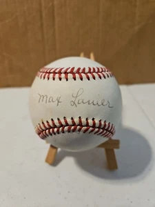 Max Lanier Signed Autographed Official National League (ONL) Baseball - Picture 1 of 6