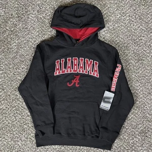 Alabama Crimson Tide Black Hoodie Colosseum Youth Medium Hooded Red Alabama - Picture 1 of 6