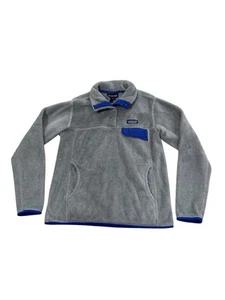 Patagonia Re-Tool Snap T Fleece Pullover Sweatshirt Womens Medium Gray Purple - Picture 1 of 7