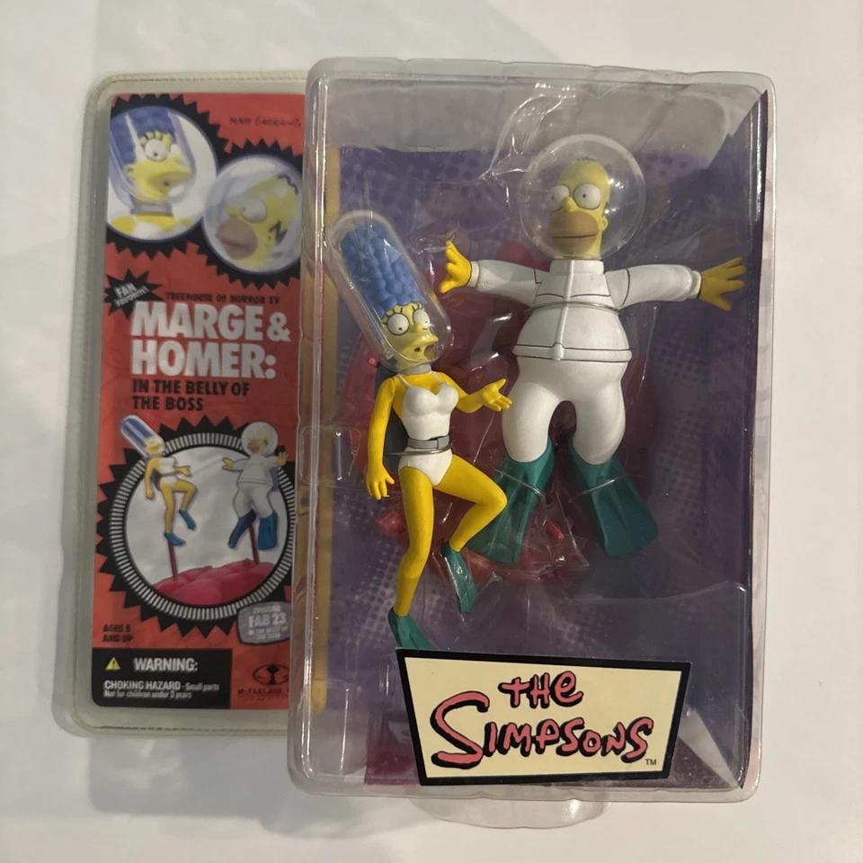 FIGURA DE LOS SIMPSON MARGE Y HOMER EN EL VIENTRE DEL JEFE McFARLANE TOYS 2007 Foto 1 de 3