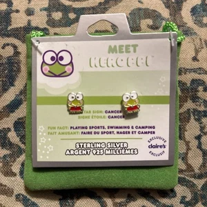 Pendientes Keroppi enchapados en plata anime Kawaii - Imagen 1 de 8