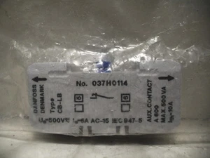 DANFOSS 037H0-114 037H0114 TYPE: CB-LB AUXILIARY CONTACT N.C. QUANTITY!! - Picture 1 of 1