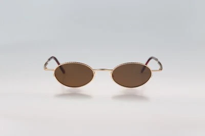 Robert Rudger 2170 276 M3, Vintage Años 90 Dorado Steampunk Pequeñas Gafas de Sol Ovaladas Nuevo de Lote Antiguo Foto 1 de 4