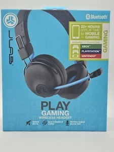 JLab Play Gaming kabelloses Headset einziehbarer Ausleger Mikro schwarz22+ Stunden NEU (GS373) - Bild 1 von 4