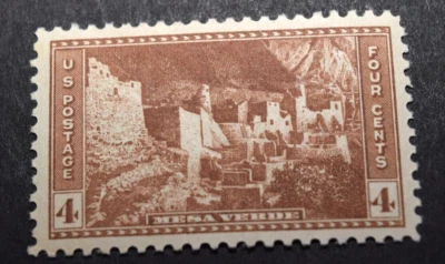 2 - 1934 US Stamp Scott #743 - 4 Cent - Mesa Verde - MLH/OG/VF - Image 1 of 2