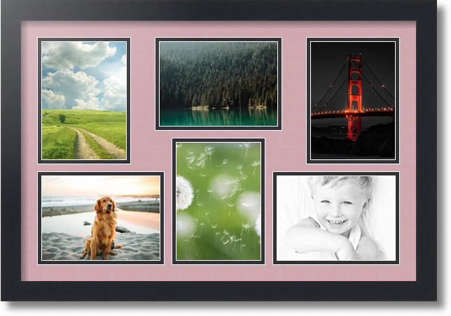 ArtToFrames Collage Mat Marco de Fotos 6 Aberturas de 5x7" en Negro Satinado 351 Foto 1 de 1