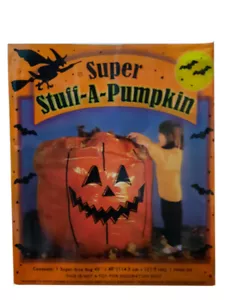 Super Stuff A Pumpkin Leaf Lawn Bag Halloween Decoration 45 x 48 w Ties - Picture 1 of 2