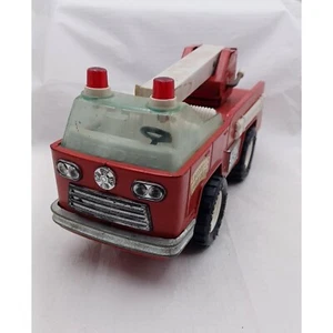 Vintage Buddy L Japan Fire Department Rescue Vehicle Red Pressed Steel - Picture 1 of 11