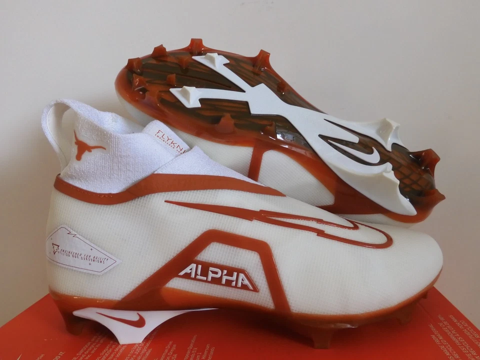 Nike Alpha Menace Elite 3 Texas Longhorns White-Des Orange Sz 11.5 [DH3352-100] - Image 1 of 4