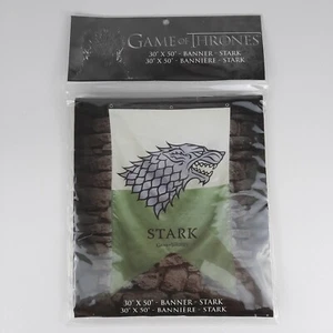 Game of Thrones Banner Stark 30" x 50" Grey Wolf Wall White & Green Calhoun - Picture 1 of 13